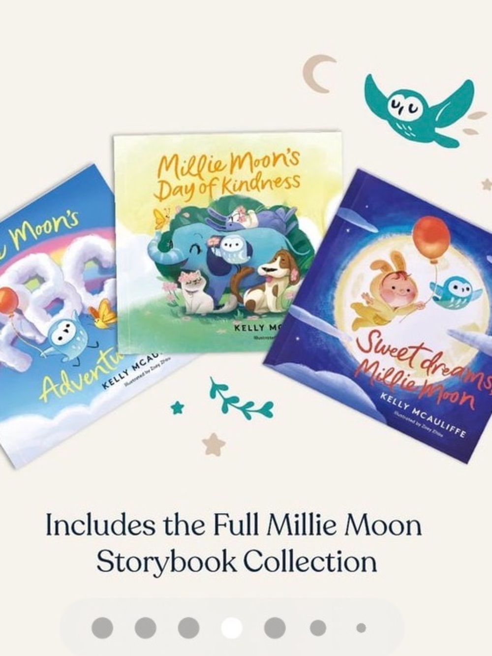 Millie Moon Blue Owl Plush & Hooded Towel Set with storybook collection - Picture 3 of 3